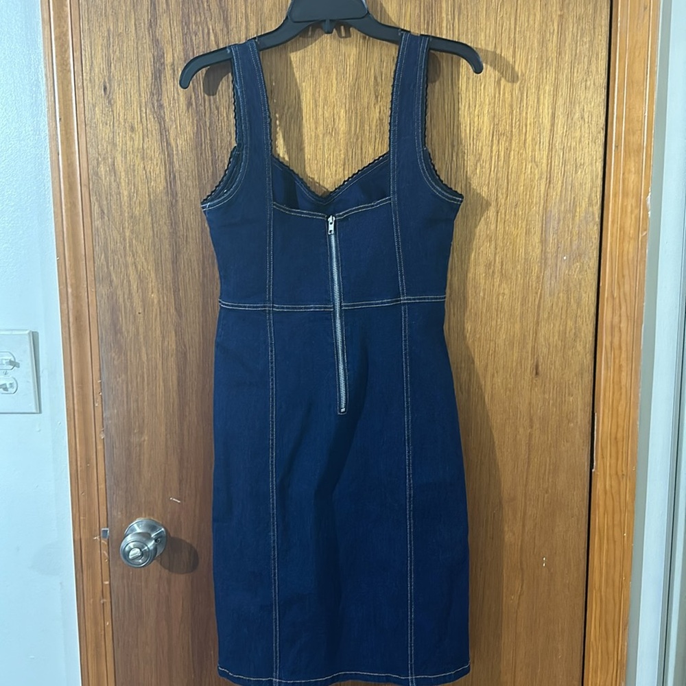 Steve Madden Dark Blue Denim Sheath Dress - Picture 6 of 7